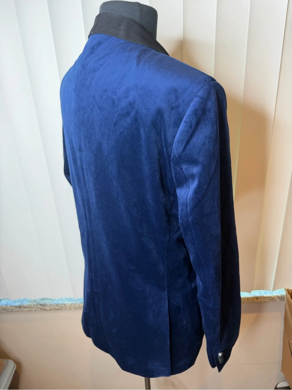 John Stephen London velvet tuxedo blazer martini lining Size 40 R